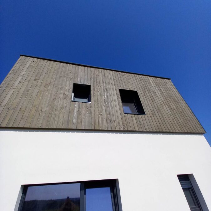 Habillage en bardage bois (Sapin) pré-grisé à Obermorschwihr Colmar 0