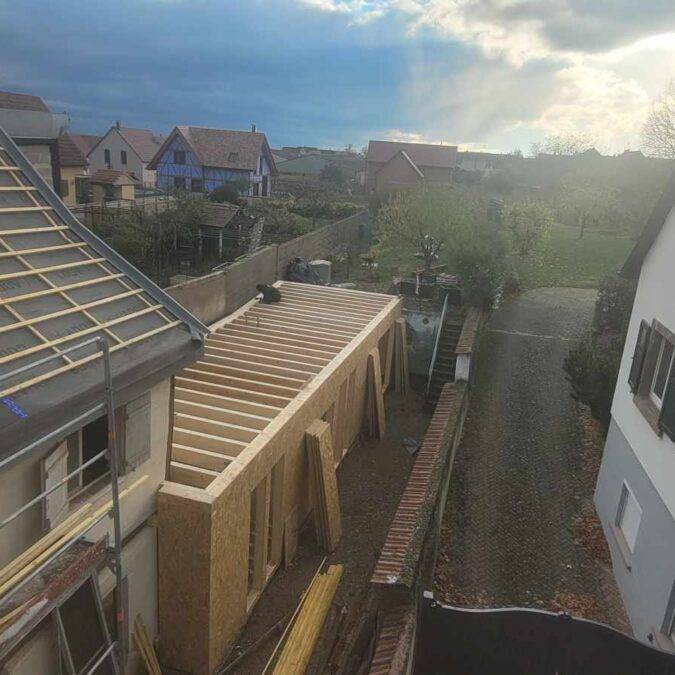 Rénovation d&#8217;une maison et extension en ossature bois à Kintzheim Sélestat 4