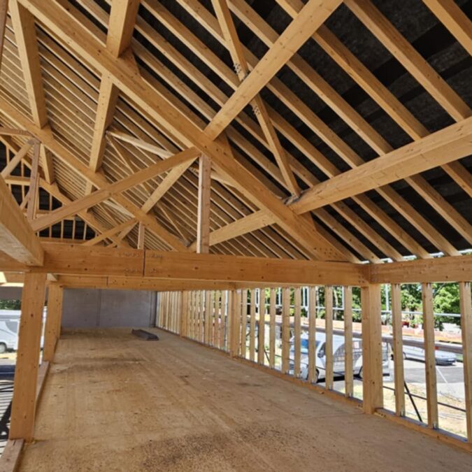 Réalisation d&#8217;une charpente pour un hangar de stockage proche Rustenhart Sélestat 1